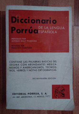 Poudevida, Antonio Raluy: Diccionario porrua de la lengua Espanola