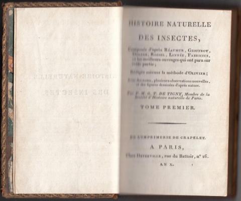 Tigny, F.M.G.T. De: Histoire Naturelle des Insectes