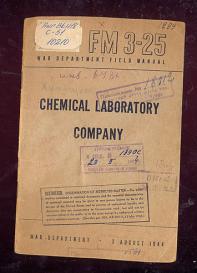 [ ]: Chemical laboratory company. War department Field Manual FM 3 - 25