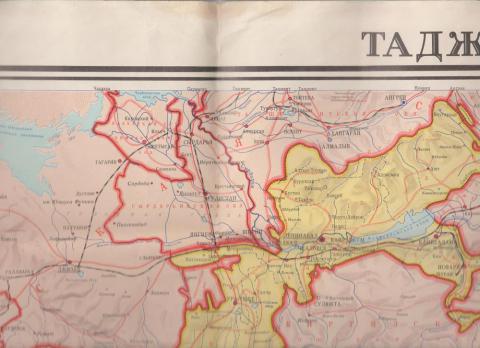 Районы таджикской сср. Карта Таджикистан 1924. Карта таджикской ССР 1924 года. Карта Таджикистана до 1924 года. Карта Таджикистана 1935 году.