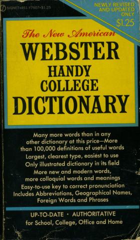 Morehead: Webster handy college dictionary