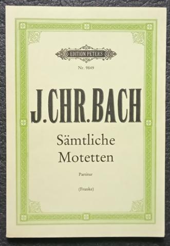 Bach, Johann Christoph: Samtliche Motetten. Pertitur