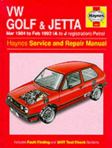 Coomber, I.M.; Rogers, Christopher: Volkswagen Golf & Jetta. Mar 1984 to Feb 1992.(A to J Registration) Petrol. Service and Repair Manual